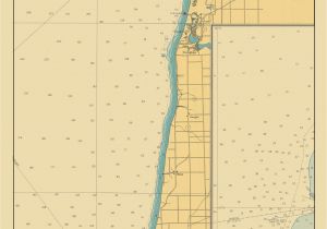 Map Grand Haven Michigan Lake Michigan Map Lake Macatawa to south Haven 1947 Love