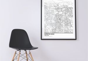 Map Gresham oregon Gresham Map Poster Print Wall Art oregon Gift Printable Download