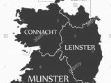Map Ireland Ulster Leinster Munster Connaught Provinces Map Ireland Stockfotos Provinces Map Ireland
