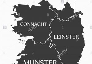 Map Ireland Ulster Leinster Munster Connaught Provinces Map Ireland Stockfotos Provinces Map Ireland