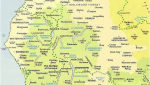 Map Lake District England Lake District Map Maps Of Cumbria National Park Boundaries