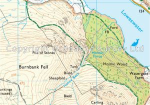 Map Lake District England Lake District Os Explorer Map Ol4 Nw Keswick Cockermouth Wigton
