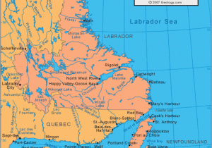 Map Maritimes Canada Newfoundland and Labrador East Coast Of Canada In the