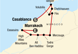 Map Morocco and Spain Highlights Of Morocco