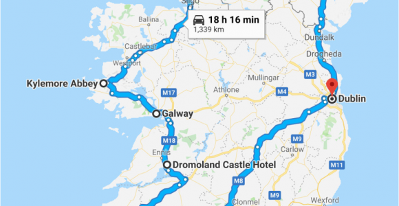 Map Mullingar Ireland the Ultimate Itinerary for 7 Days In Ireland Travel and Vacation