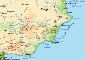 Map Murcia area Spain Murcia Spanien