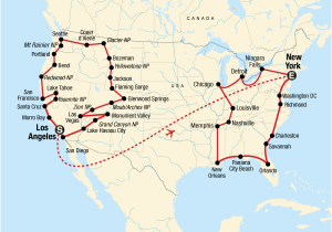 Map My Route Canada Der Groa E Amerikanische Road Trip Von Los Angeles Nach New