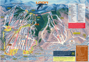 Map New England Ski Resorts Loon Mtn Ski Resort Trail Map New Hampshire Ski Resort Maps