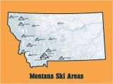 Map New England Ski Resorts Montana Ski Resorts Map 11×14 Print Ski areas Skiing