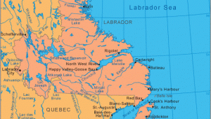 Map Nfld Canada Newfoundland and Labrador East Coast Of Canada In the