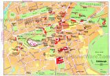 Map Nimes France Map Of Edinburgh attractions Planetware Printable Travel