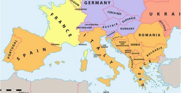 Map north West Europe which Countries Make Up southern Europe Worldatlas Com