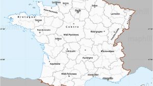 Map north West France Gray Simple Map Of France Single Color Outside