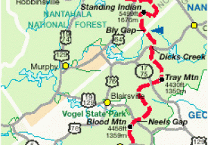 Map northern Georgia Appalachian Trail Planner Website Includes Georgia north Carolina