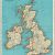 Map Od England 1937 Vintage British isles Map Antique United Kingdom Map