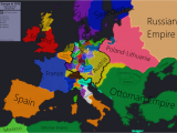 Map Of 1700 Europe Europe In 1618 Beginning Of the 30 Years War