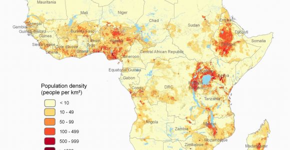 Map Of Africa and Spain Population Density Map Of Africa Maps and Maps and Maps