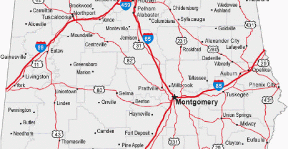 Map Of Alabama Cities and Counties Map Of Alabama Cities Alabama Road Map