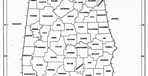 Map Of Alabama Counties 1850 U S County Outline Maps Perry Castaa Eda Map Collection Ut