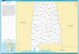 Map Of Alabama Counties and Rivers Printable Maps Reference