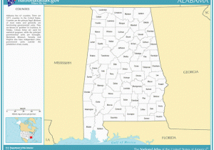 Map Of Alabama Counties and Rivers Printable Maps Reference