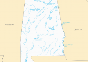 Map Of Alabama Rivers Alabama Rivers and Lakes