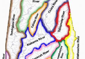 Map Of Alabama Rivers and Streams Alabama River Basins Map Alabama Modern Era 1970 Present