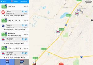 Map Of Alabama with Interstate Exits Iexit Gas Cheapest Gas Prices by Interstate Exit App Price Drops