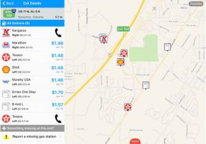 Map Of Alabama with Interstate Exits Iexit Gas Cheapest Gas Prices by Interstate Exit App Price Drops
