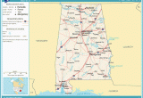 Map Of Alabama with Rivers and Cities Printable Maps Reference