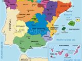 Map Of Alicante area Of Spain Fotografie Obraz Detailed Vector Map Of Spain with All