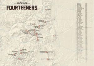 Map Of All 14ers In Colorado Products Best Maps Ever