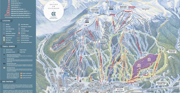 Map Of All Colorado Ski Resorts Copper Mountain Resort Trail Map Onthesnow