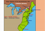 Map Of America and England Major Battles Of the Revolutionary War Map Teaching