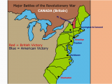 Map Of America and England Major Battles Of the Revolutionary War Map Teaching