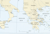 Map Of Ancient Italy and Greece the Iliad and Odyssey