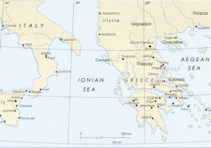 Map Of Ancient Italy and Greece the Iliad and Odyssey