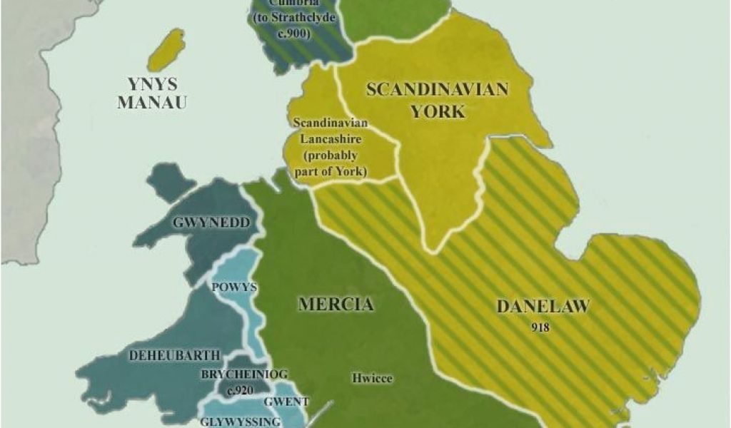 Map Of Ancient Kingdoms Of England 10th Century England Danelaw Ja Rva K Wessex Cumbria