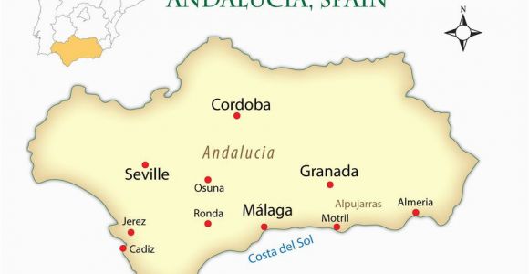 Map Of andalucia Region Of Spain andalusia Spain Cities Map and Guide