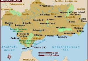 Map Of andalucia southern Spain Map Of andalucia