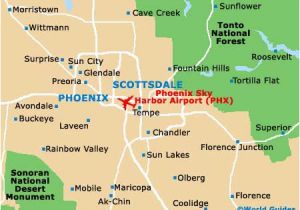 Map Of Arizona Airports Map Of Phoenix Sky Harbor Airport Phx orientation and Maps for