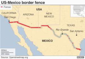 Map Of Arizona and Mexico Border Trump Wall President Addresses Nation On Border Crisis Bbc News