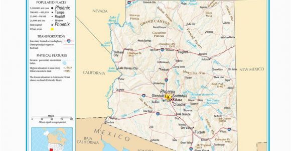 Map Of Arizona California Border Maps Of the southwestern Us for Trip Planning