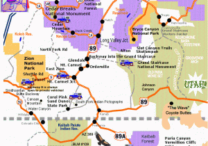 Map Of Arizona Highways A Map Of southern Utah and northeast Arizona Showing How Close Zion