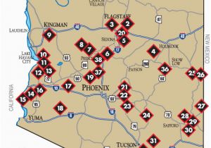 Map Of Arizona Showing Yuma where to Ride Arizona State Parks