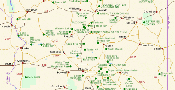 Map Of Arizona State Parks Map Of Arizona