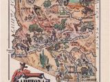 Map Of Arizona tombstone Map Of Arizona From 1946 by French Artist Jacques Liozu Digital