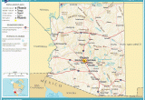 Map Of Arizona with Cities and towns Printable Maps Reference