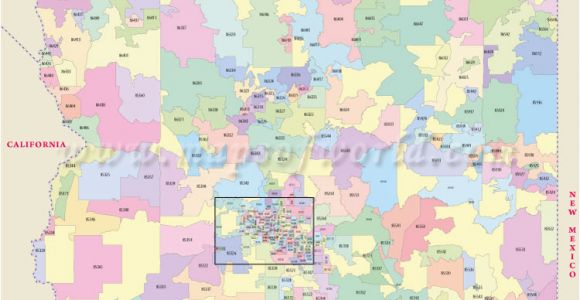 Map Of Arizona Zip Codes Arizona Zip Code Map