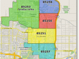 Map Of Arizona Zip Codes Scottsdale Paradise Valley Arizona Zip Code Map Arizona Real